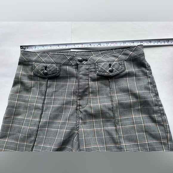 Free People Womens Tailored Plaid Short Pants cropped ankle  size 6 - Picture 7 of 13
